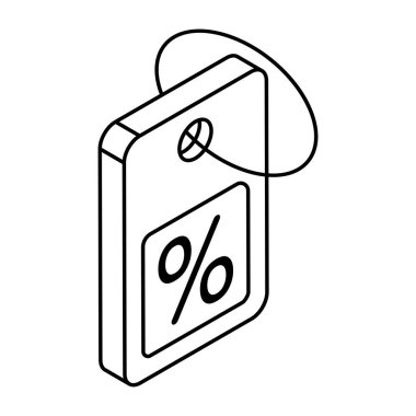İndirim etiketinin düz tasarım simgesi