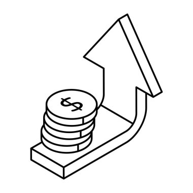 Dolar artışının simge tasarımı 
