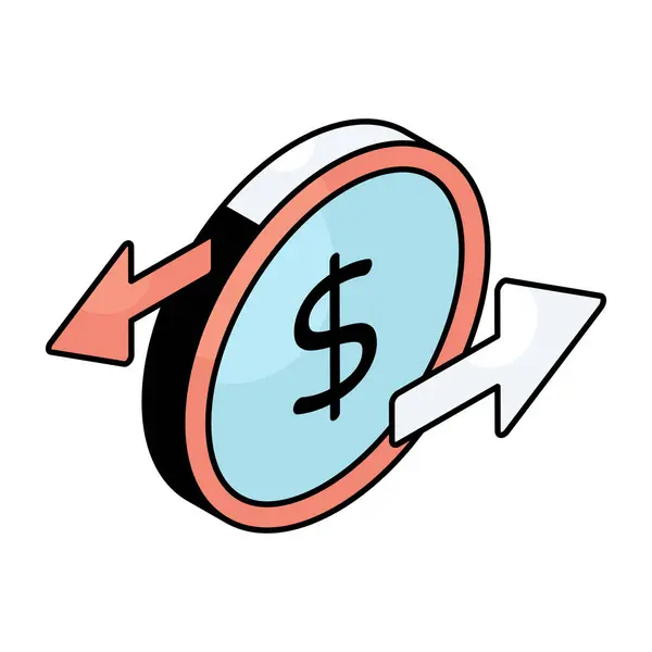 Para transferinin güzel bir tasarım simgesi 