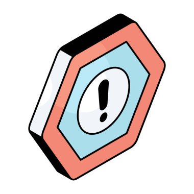 Renkli bir uyarı tasarımı simgesi 