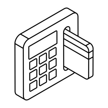 ATM 'den para çekmenin güzel bir tasarım simgesi 