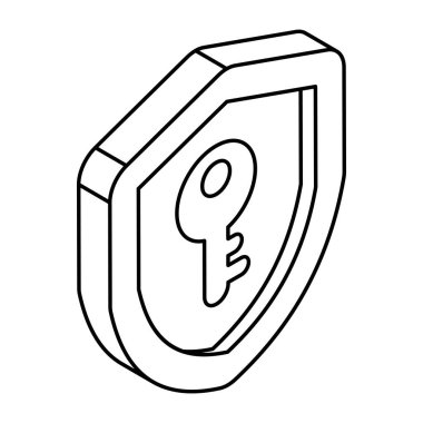 Güvenli anahtarın bir simge tasarımı