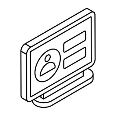 Kişisel girişin modaya uygun tasarım simgesi