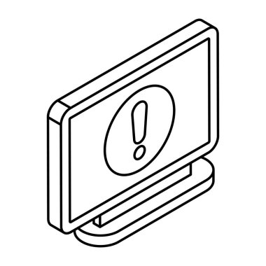 Sistem uyarısının düz tasarım simgesi 