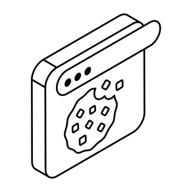 Web kurabiyesinin düz tasarım simgesi