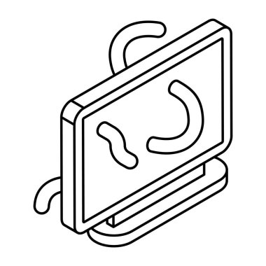 Sistemin modaya uygun bir tasarım simgesi 