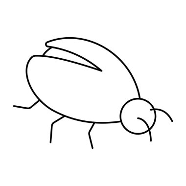 A colored design icon of bug