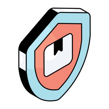 Editable design icon of parcel security