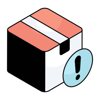 Uyarı işaretli karton, paket hatası kavramı