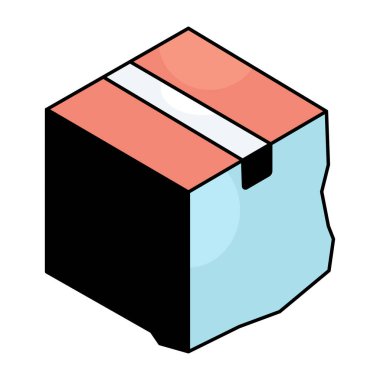 Düzenlenebilir bir karton tasarım simgesi