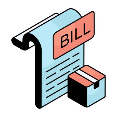 A unique design icon of invoice