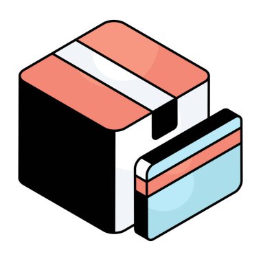 Paket kart ödemesinin son moda vektör tasarımı