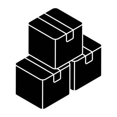 Düzenlenebilir bir karton dizayn simgesi