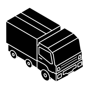 Kargo kamyonunun mükemmel tasarım simgesi