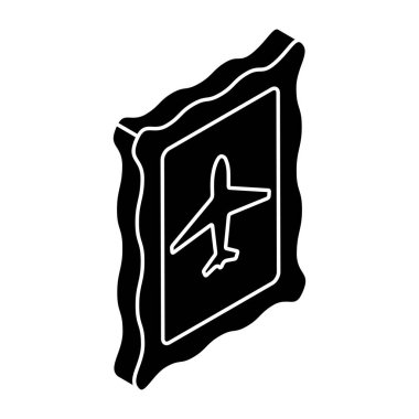 A unique design icon of air ticket 