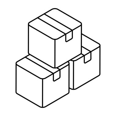 Düzenlenebilir bir karton dizayn simgesi