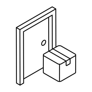 Conceptual design icon of door delivery