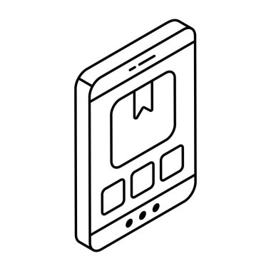 Mobil paketin mükemmel tasarım simgesi