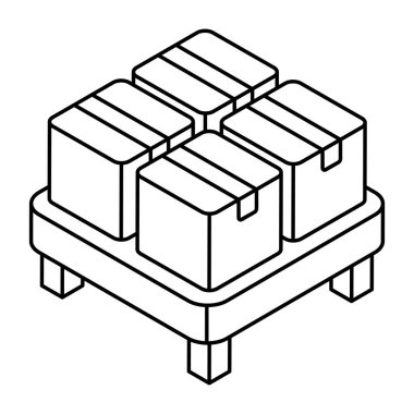 Düzenlenebilir bir karton dizayn simgesi