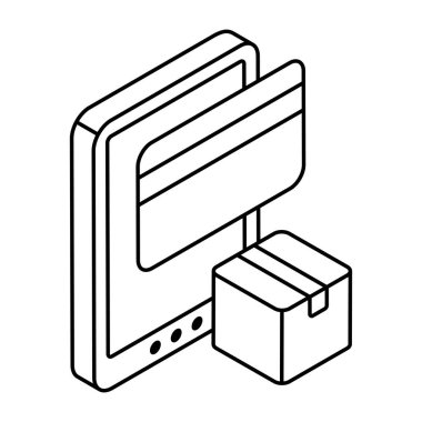 Trendy vector design of mobile card payment