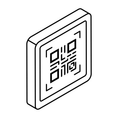 Düz tasarım barkod simgesi 