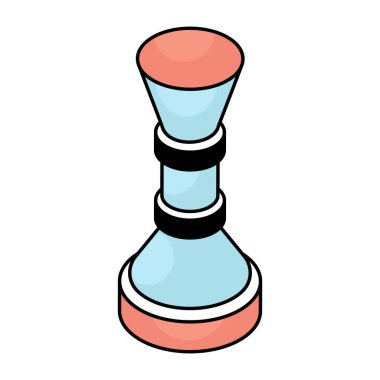 Strategy game icon, flat design of chess pawn  clipart