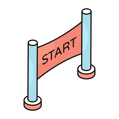 An icon design of startline clipart