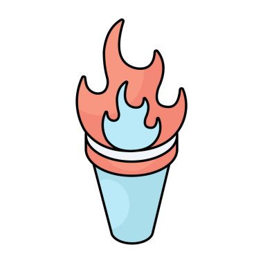 Klasik meşalenin mükemmel tasarım simgesi 