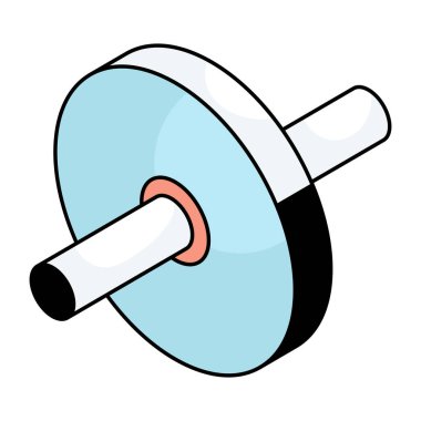 Ağırlık plakasının kavramsal düz tasarım simgesi 