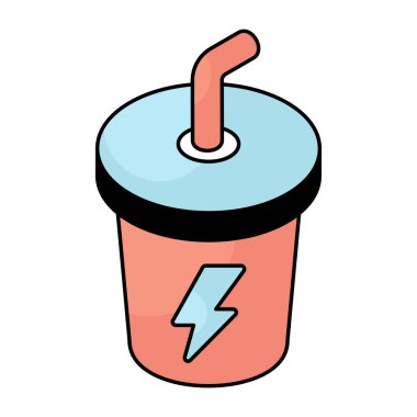 Enerji içeceği için düzenlenebilir bir tasarım simgesi 