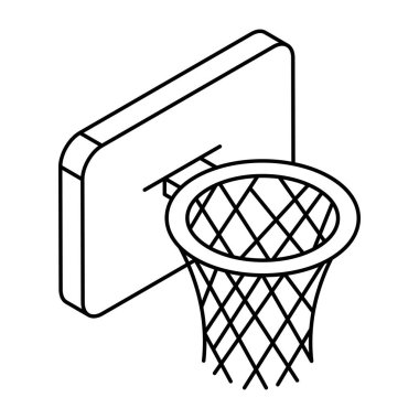 Düzenlenebilir tarzda basketbol potası simgesi