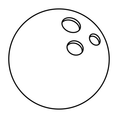 Editable design icon of bowling ball