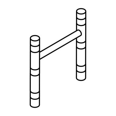 Barfiks çubuğunun eşsiz bir tasarım simgesi 
