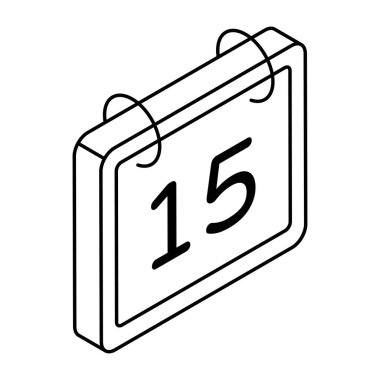 Takvim simgesi, düzenlenebilir vektör