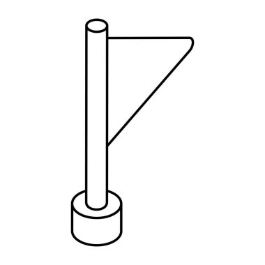 A unique design icon of sports flag