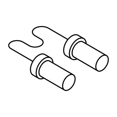 Düz dizayn edilmiş ip atlama simgesi 