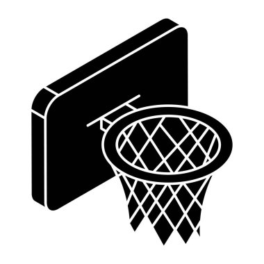 Düzenlenebilir tarzda basketbol potası simgesi