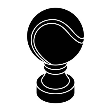 Tenis kupasının düz tasarım ikonu.