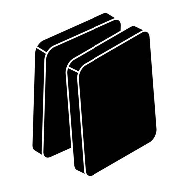 Kitabın düz tasarım simgesi 