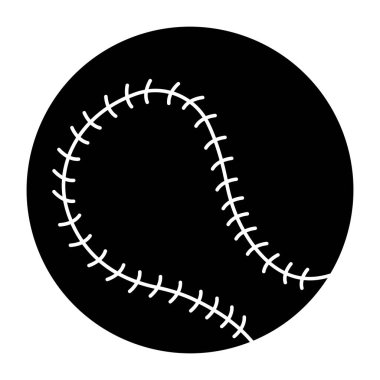 Düz dizayn edilmiş bir tenis topu ikonu