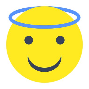 Düzenlenebilir tasarımda masum emoji simgesi