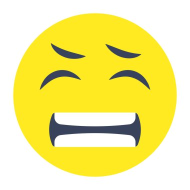 Üzgün emojinin modaya uygun bir tasarımı