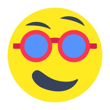 Güneş gözlüğü emojisinin moda tasarım simgesi