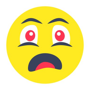 Beyaz arkaplanda izole edilmiş düşünceli yüzün bir simge tasarımı