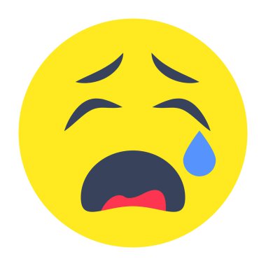 Ağlayan yüzün yaratıcı tasarım simgesi
