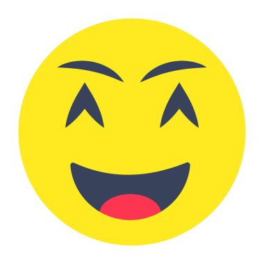 Mutlu yüzün güzel bir tasarım simgesi