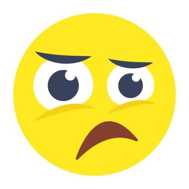 Üzgün emojinin modaya uygun bir tasarımı