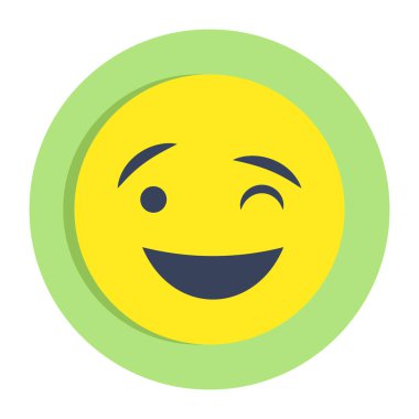 Göz kırpan yüzün mükemmel tasarım simgesi