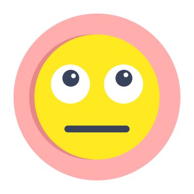 Yuvarlanan göz emojisinin premium indirme simgesi