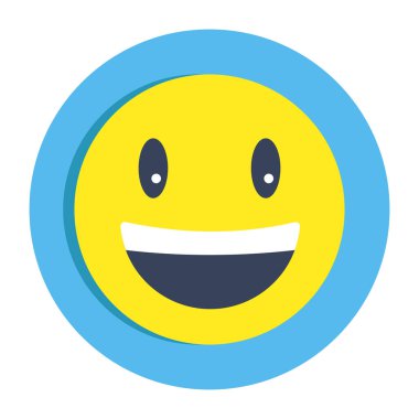 Gülen emojinin simge tasarımı